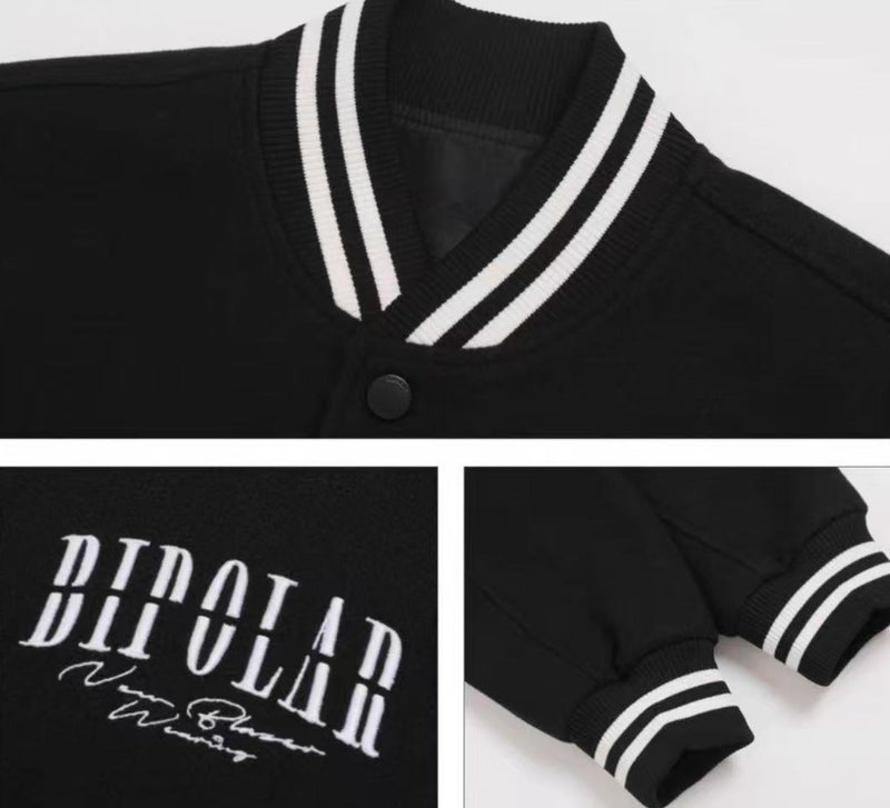BIPOLAR  Basic Lettered Baseball Jersey
