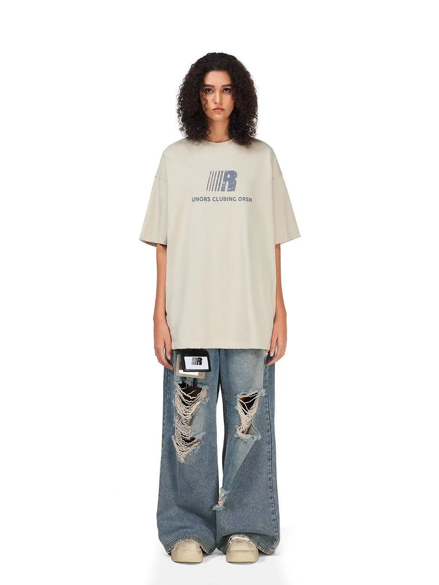 FDR Retro Distressed Ripped Jeans