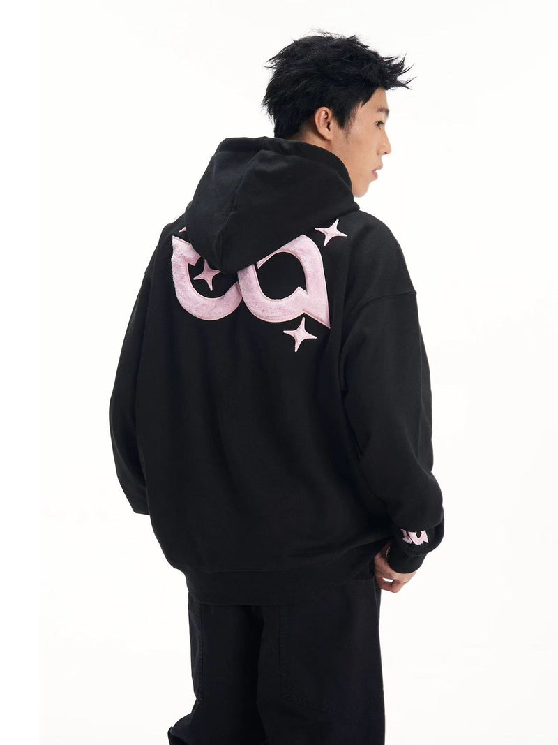 BIPOLAR Rabbit Mink Velvet Hyphenated Patch Hoodie