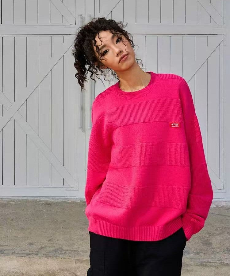 AFGK Striped Textured Sweater