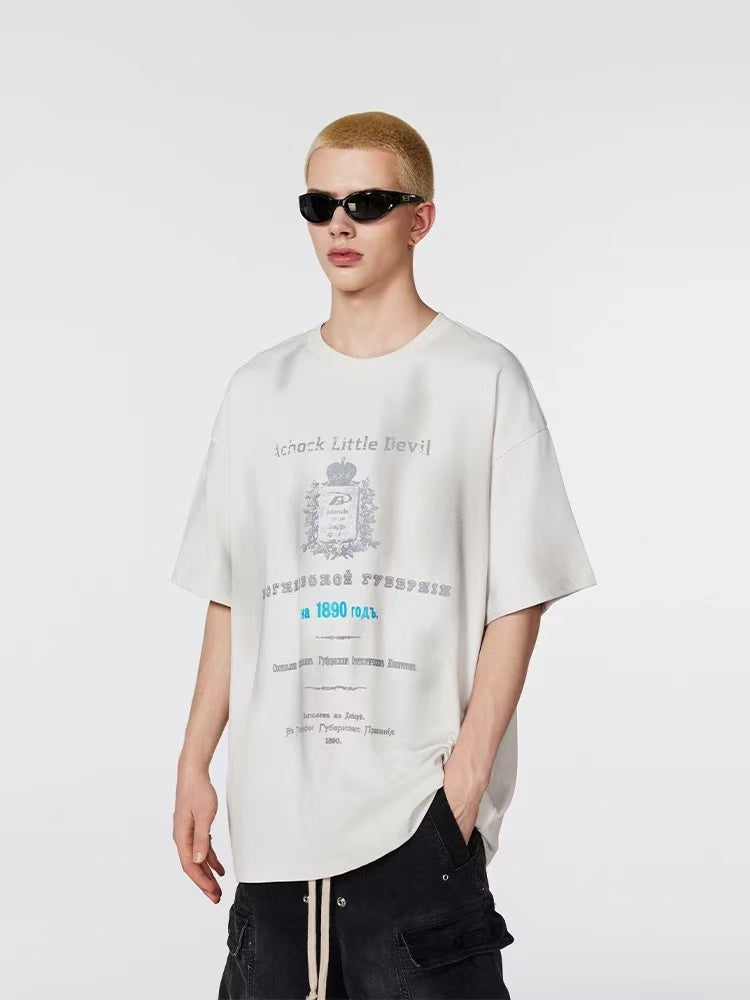 ACHOCK Washed Distressed and Dirty Craft T-shirt