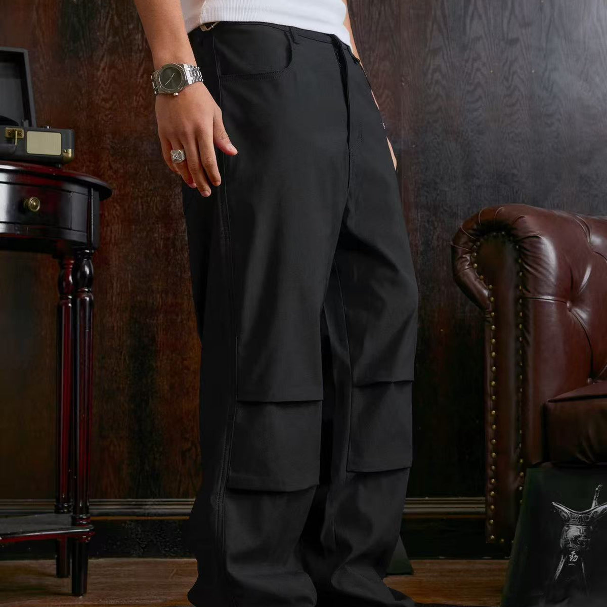 STK Vintage Double-Fold Woven Trousers