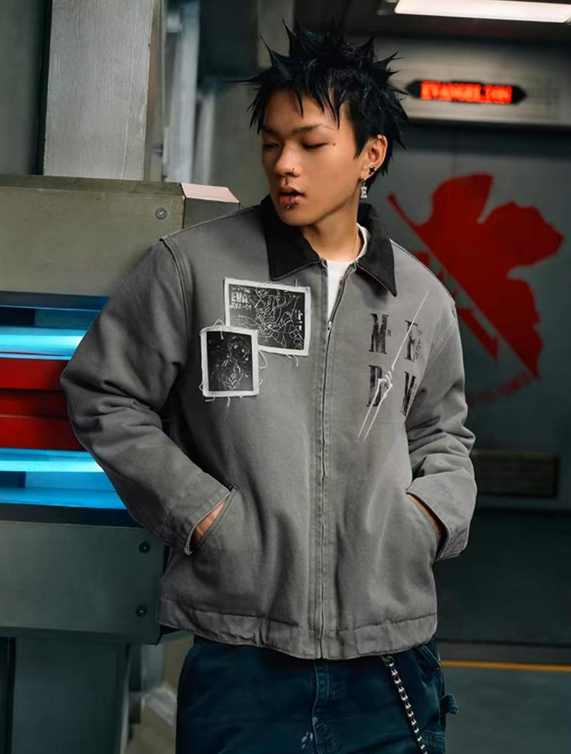 MEDMxEVA Joint Patch Washed Detroit Jacket