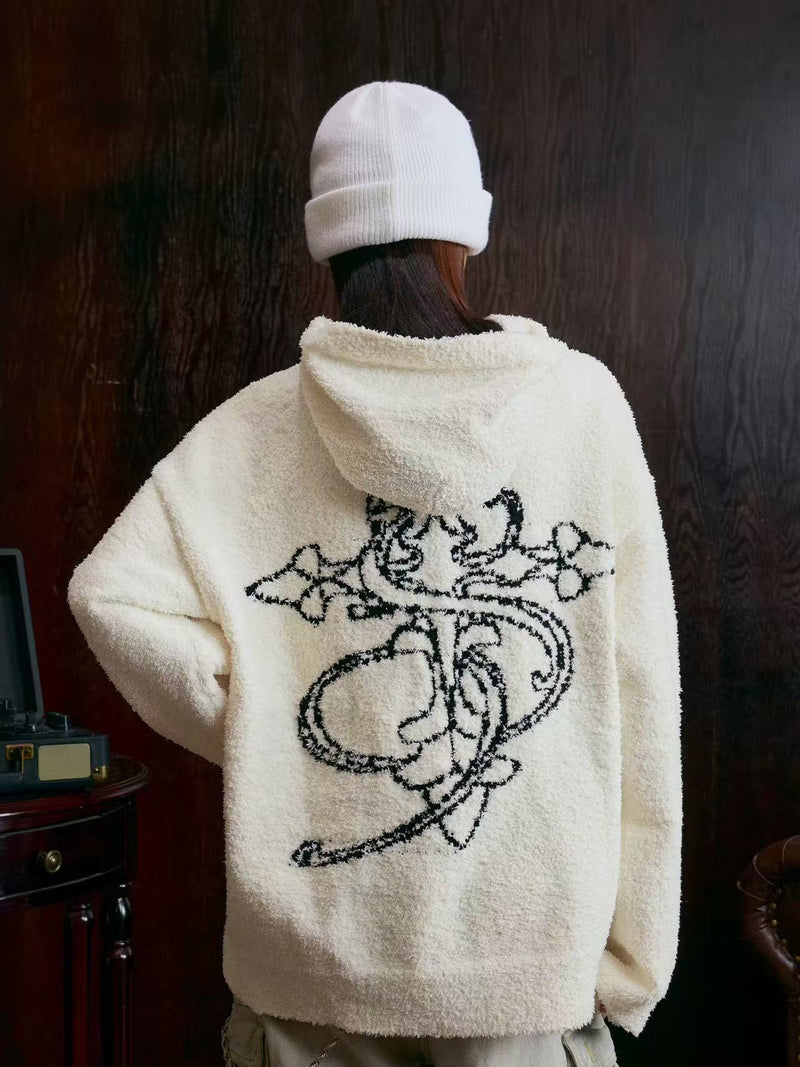 STK Logo Design Knitted Hoodie