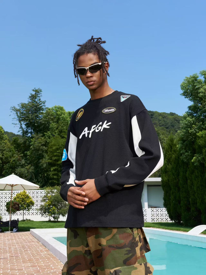AFGK Badge Waffle Patch Long Sleeve Jersey