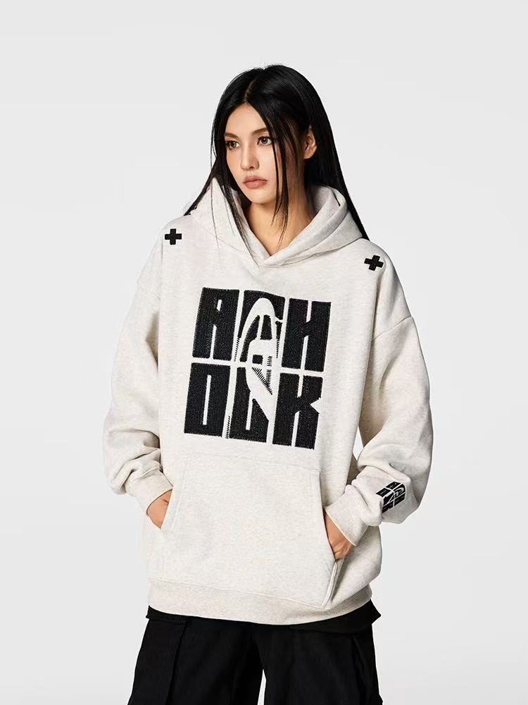 ACHOCK  Heavy Embroidery Logo Design Hoodie