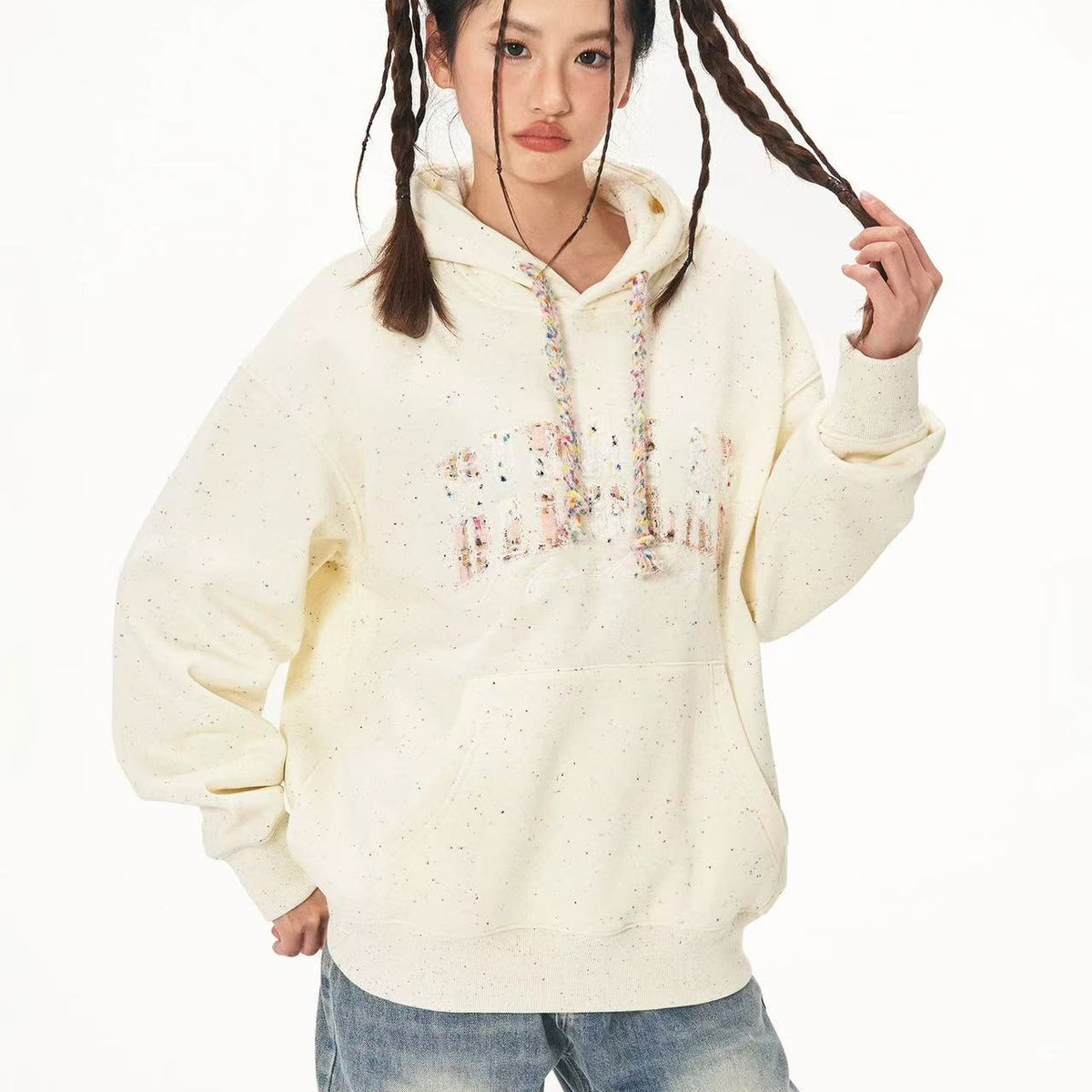 BIPOLAR Patch Colored Dot Hoodie