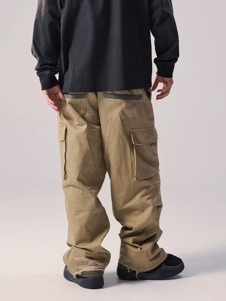 REMEDY Retro Frayed Striaght-leg Work Pants