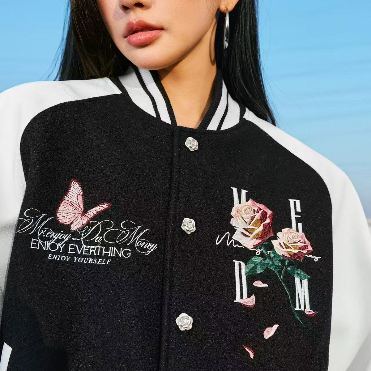 MEDM Origami Rose Baseball Jacket