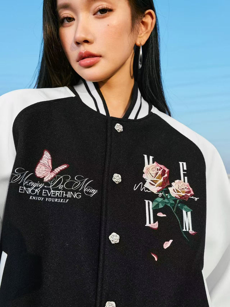 MEDM Origami Rose Baseball Jacket