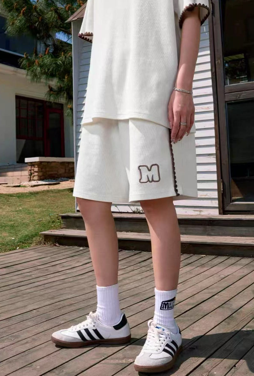 MEDM  Waffle Drawstring Shorts