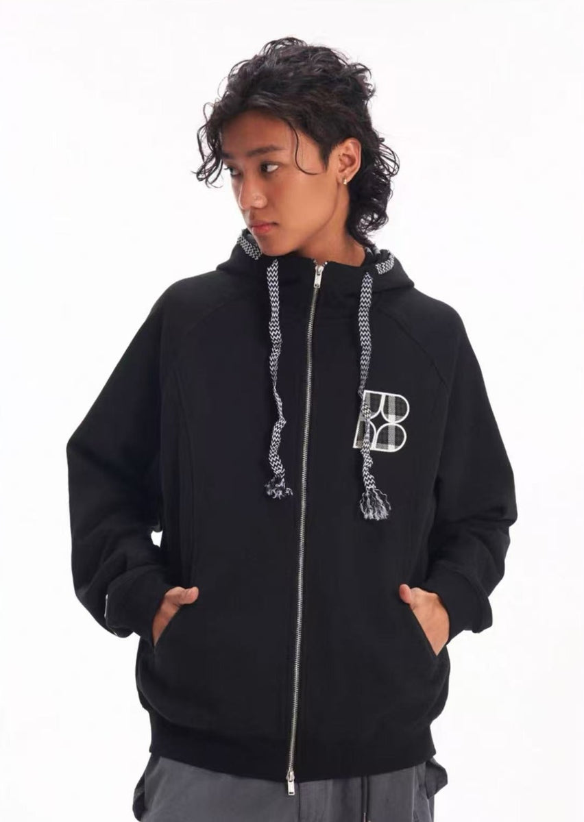 BIPOLAR Ethnic Style Sub-zip Sweatshirt
