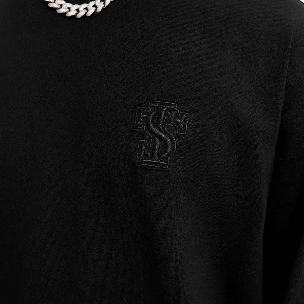 STK Vintage Circular Applique Embroidered Long-Sleeve T-Shirt