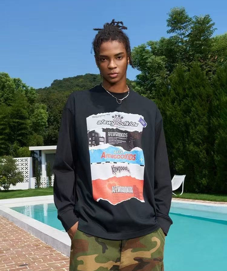 AFGK Rip Paper Poster Long Sleeve T-Shirt