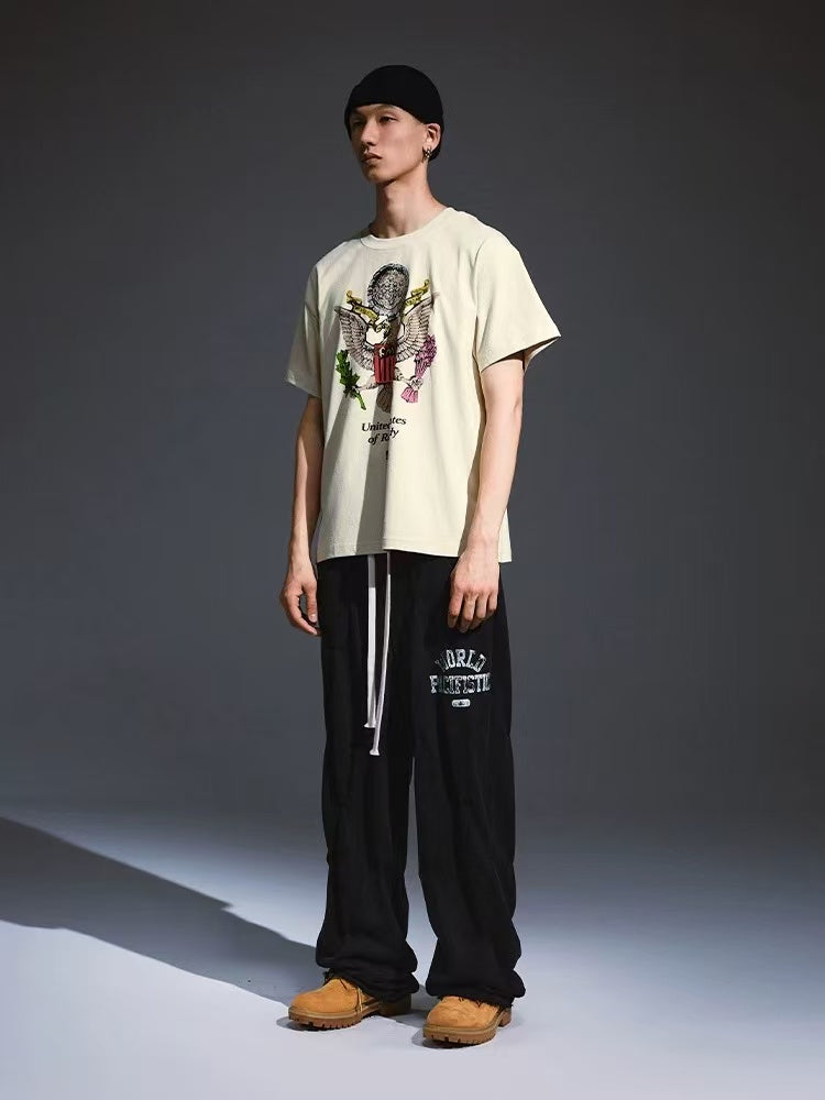 REMEDY  Peace Eagle Design Short-sleeve T-shirt