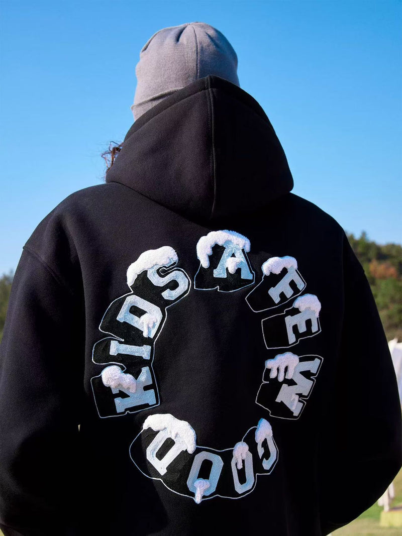 AFGK Snow Series Embroidered Hoodie