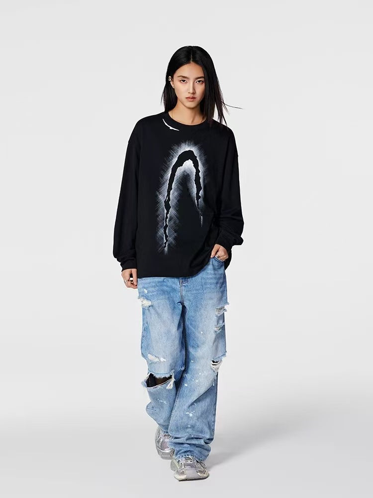 ACHOCK Phantom High Street Logo Printed Long-sleeve T-shirt