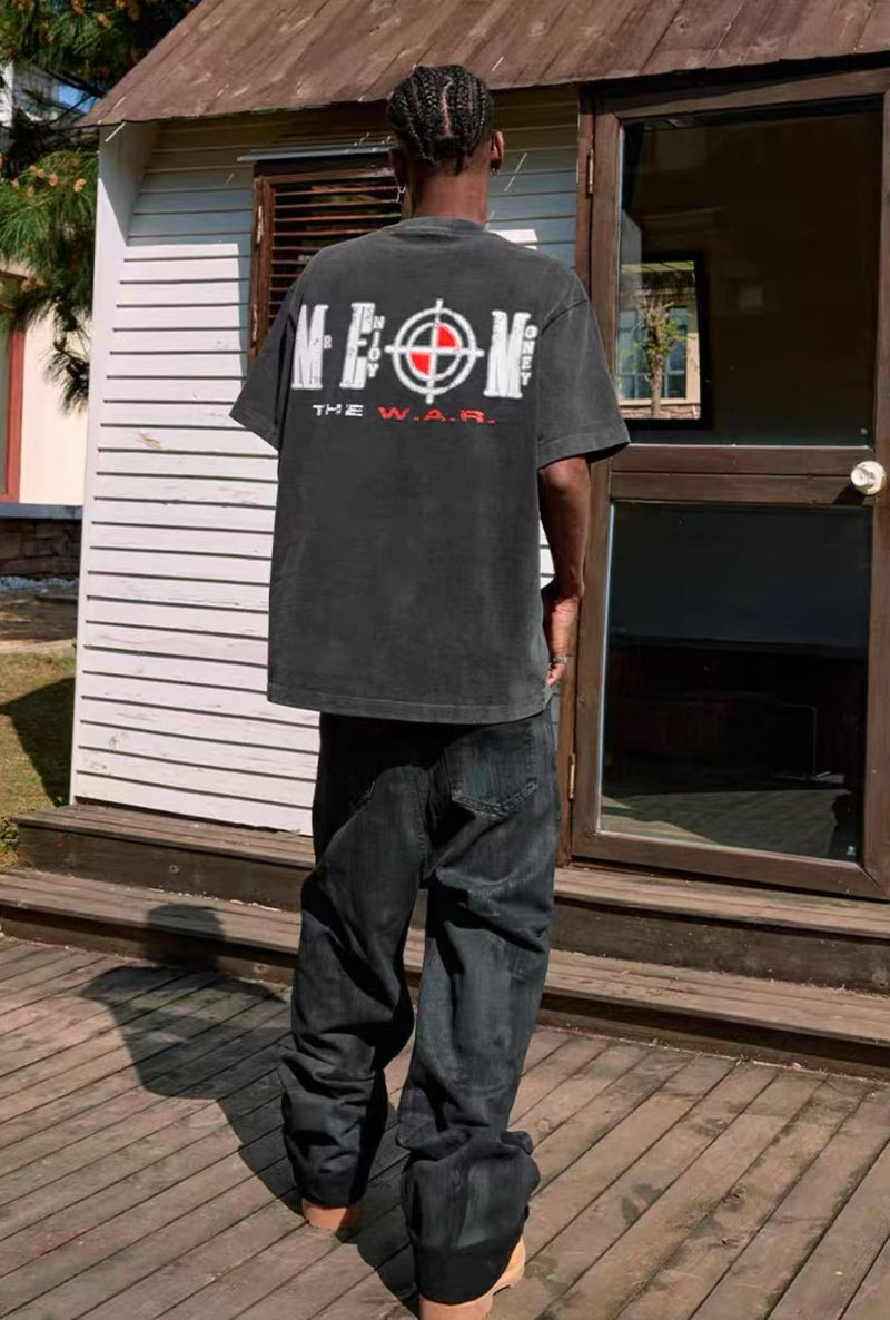 MEDM Washed Thermoset Oil Short-sleeved T-shirt