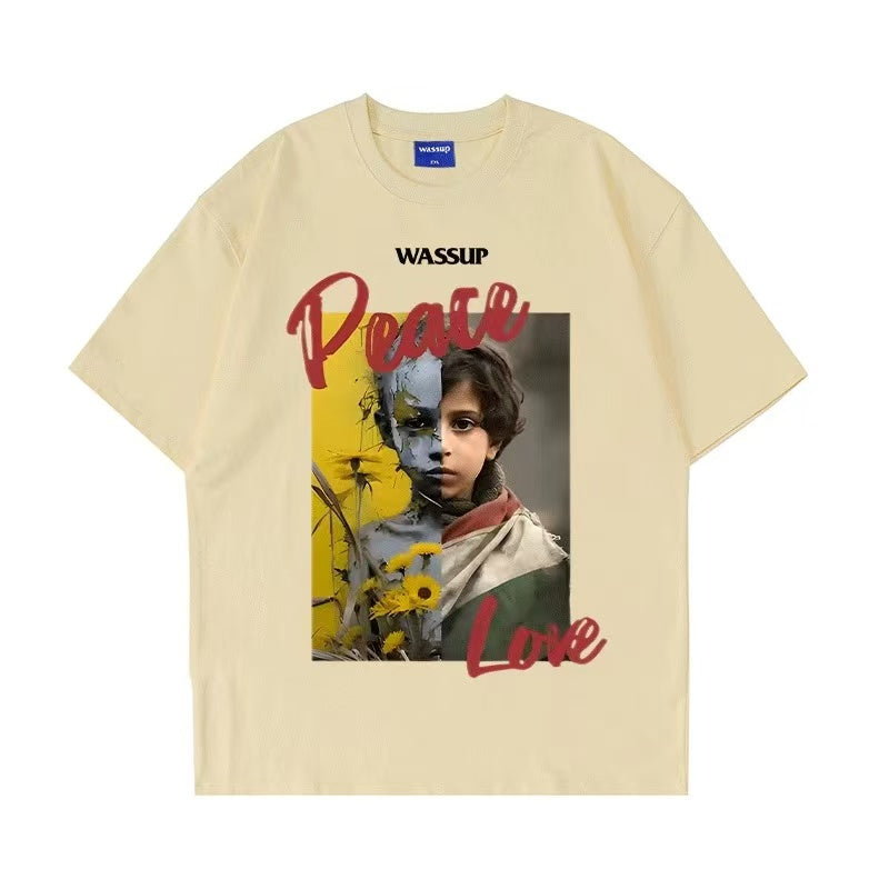 WASSUP Peace And Love Art Printed Tee