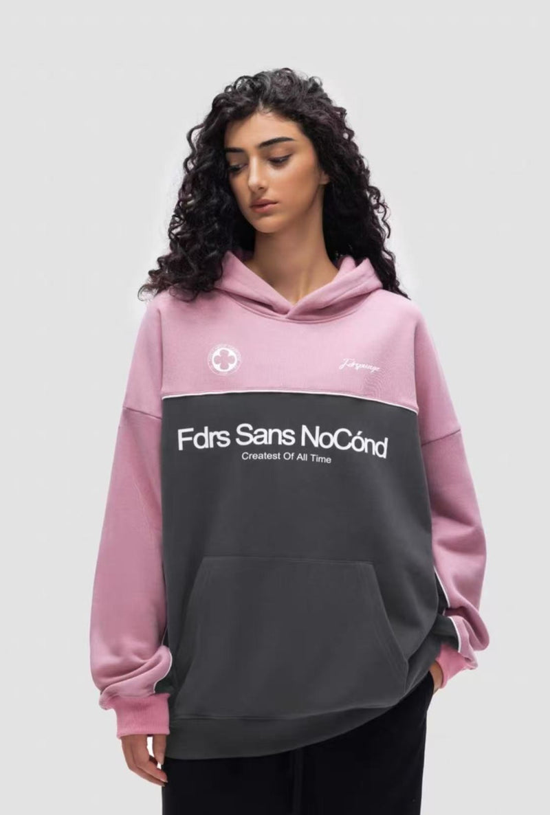 FDR Contrast Color Paneled Hoodie