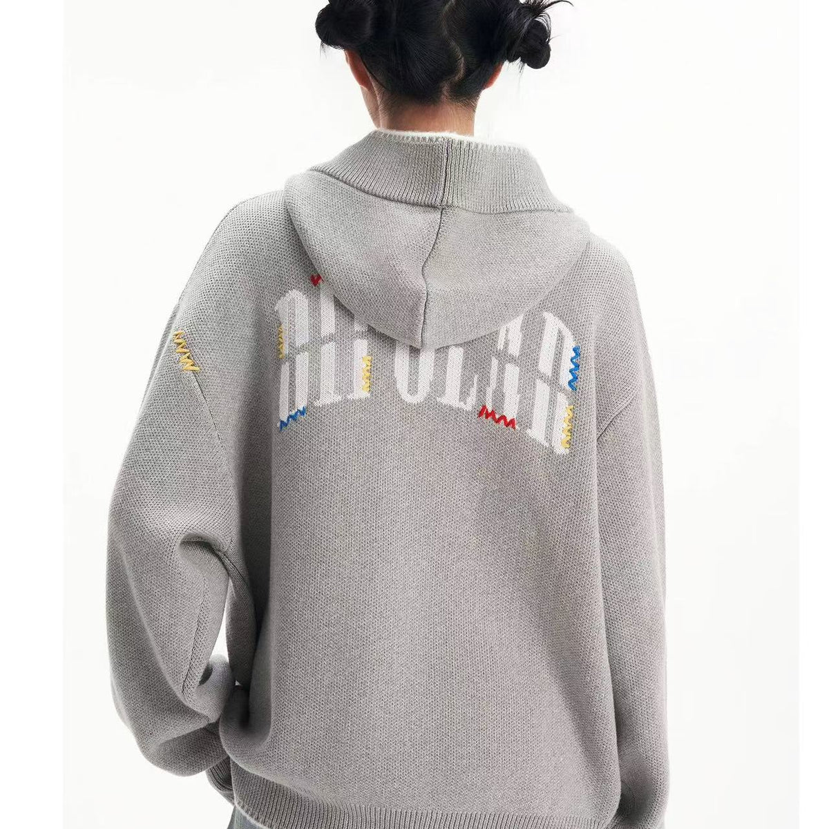 BIPOLAR Hyphenation Patch Embroidered Hooded Sweater