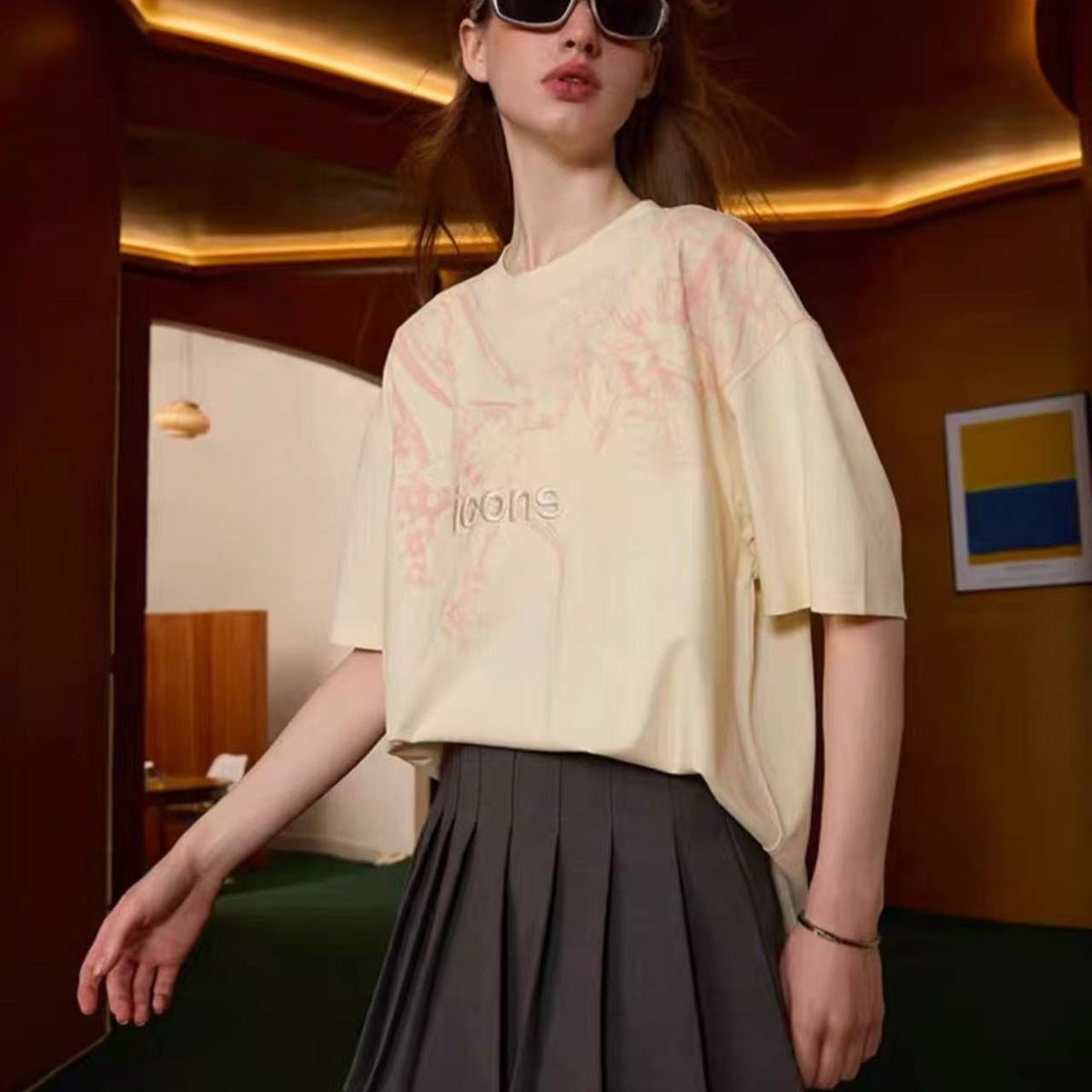 ICONSLAB Original Embroidered Floral T-shirt