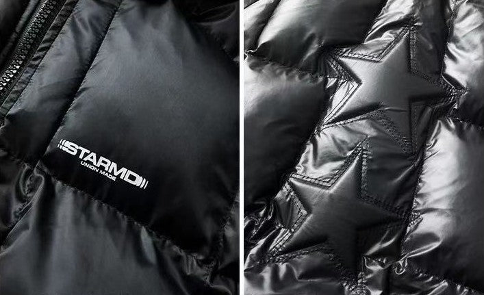 REMEDYxSTA Double Star Removable Hooded Cotton Coat
