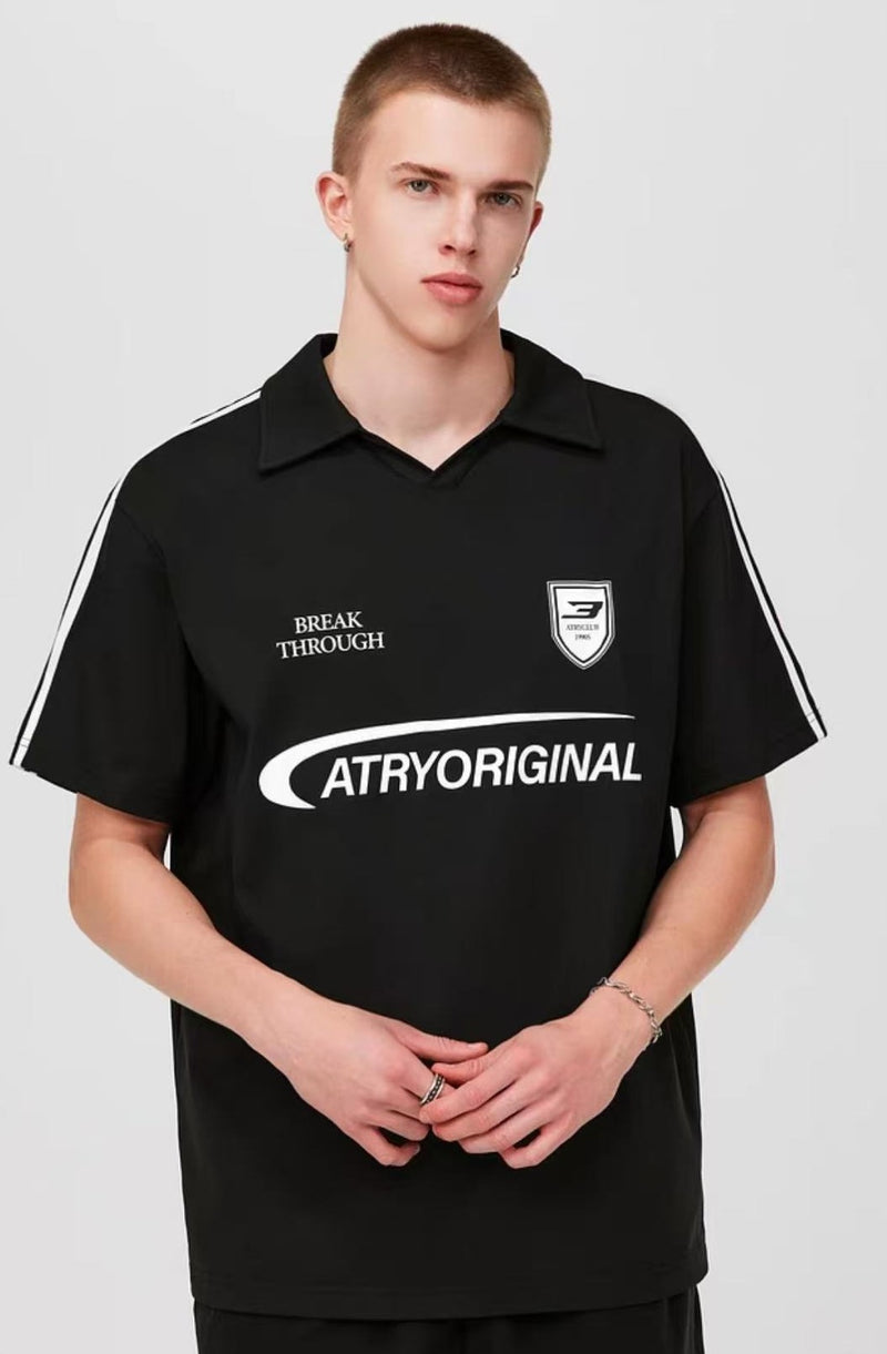 ATRY RIBBING RACING POLO SHORT SLEEVE T-SHIRT