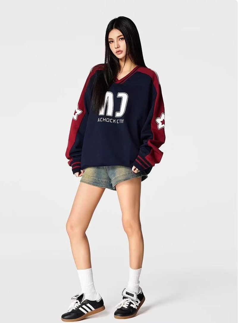 ACHOCK Color Matching Oversize Sweater