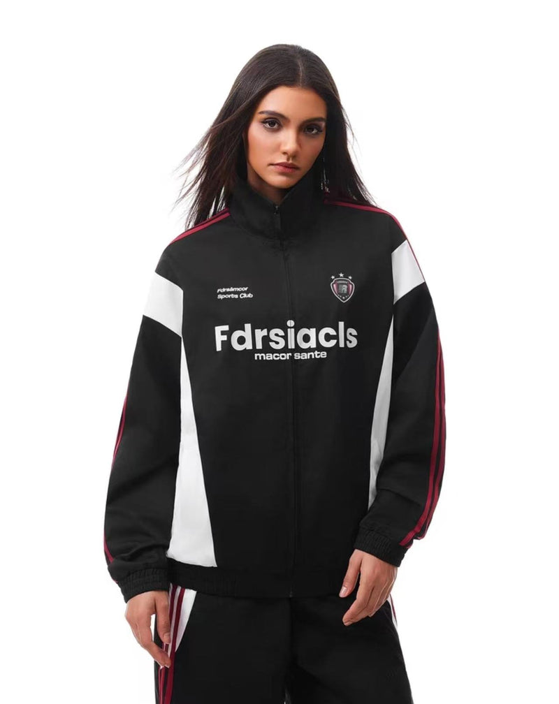 FDR Contrast Color Webbing Stand Collar Jacket (For Women)