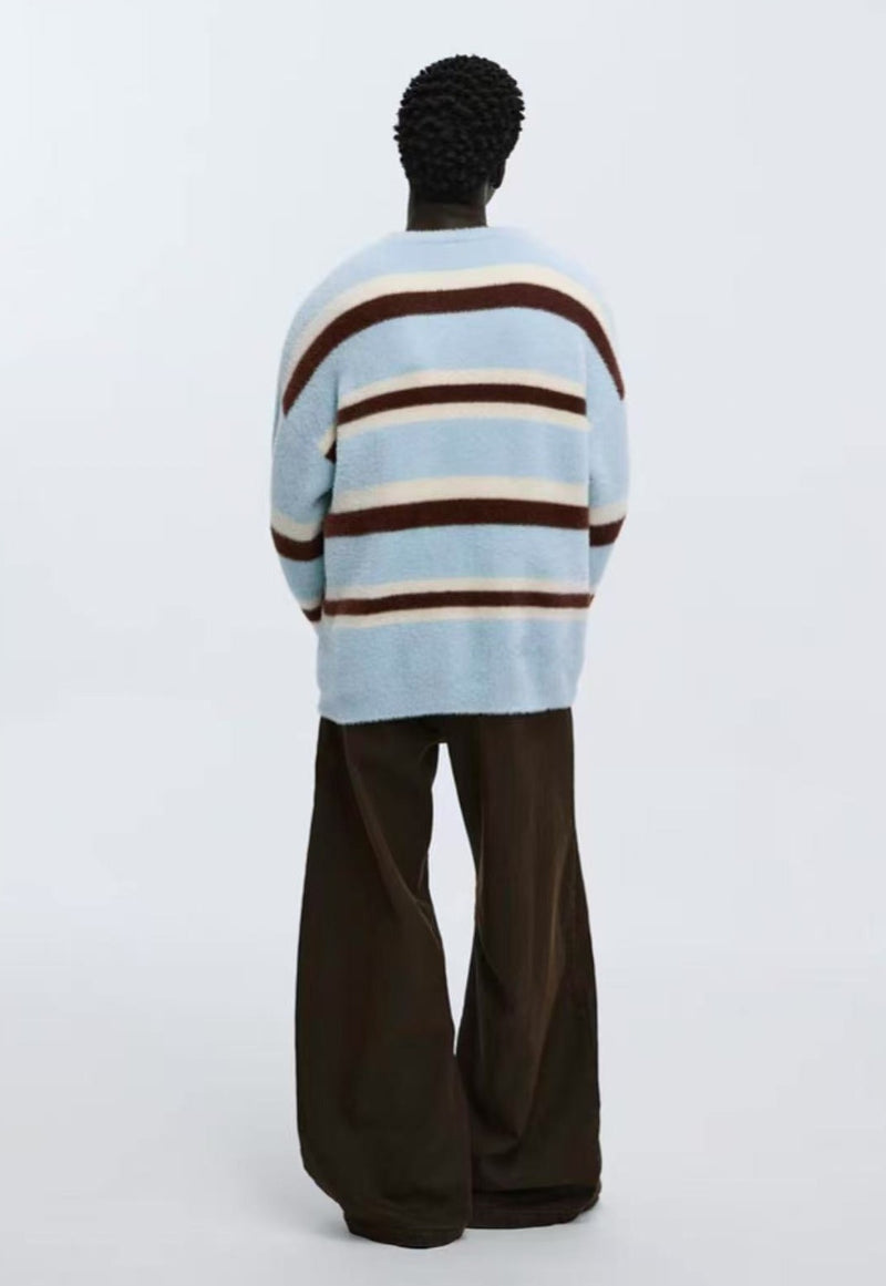 ATRY Striped Patchwork Sweater
