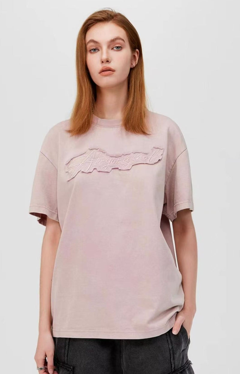 ATRY LOGO Washed Patch Embroidered T-shirt