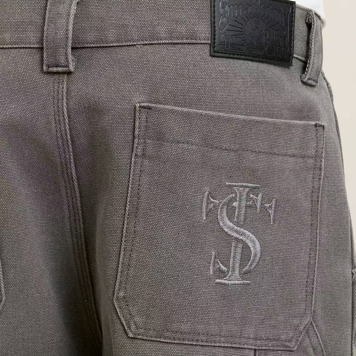 STK Washed Distressed Patchwork Jeans