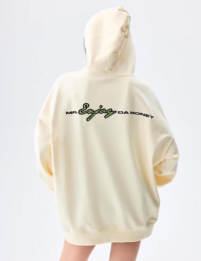 MEDM Neon Color Letter Hoodie