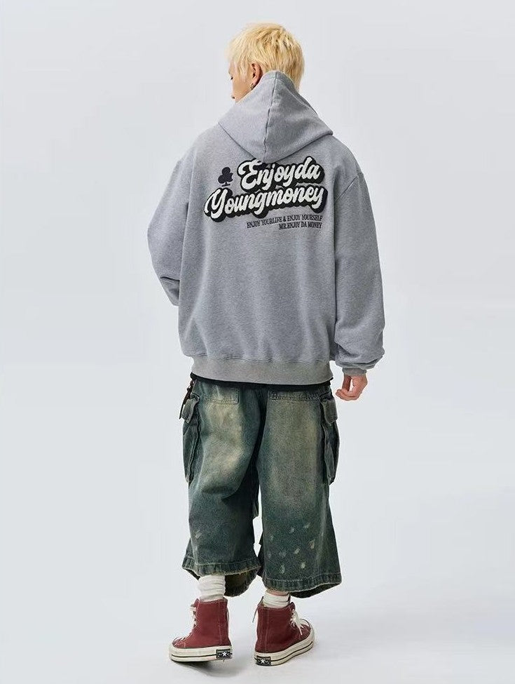 MEDM Retro Logo Towel Embroidered Zipper Hoodie