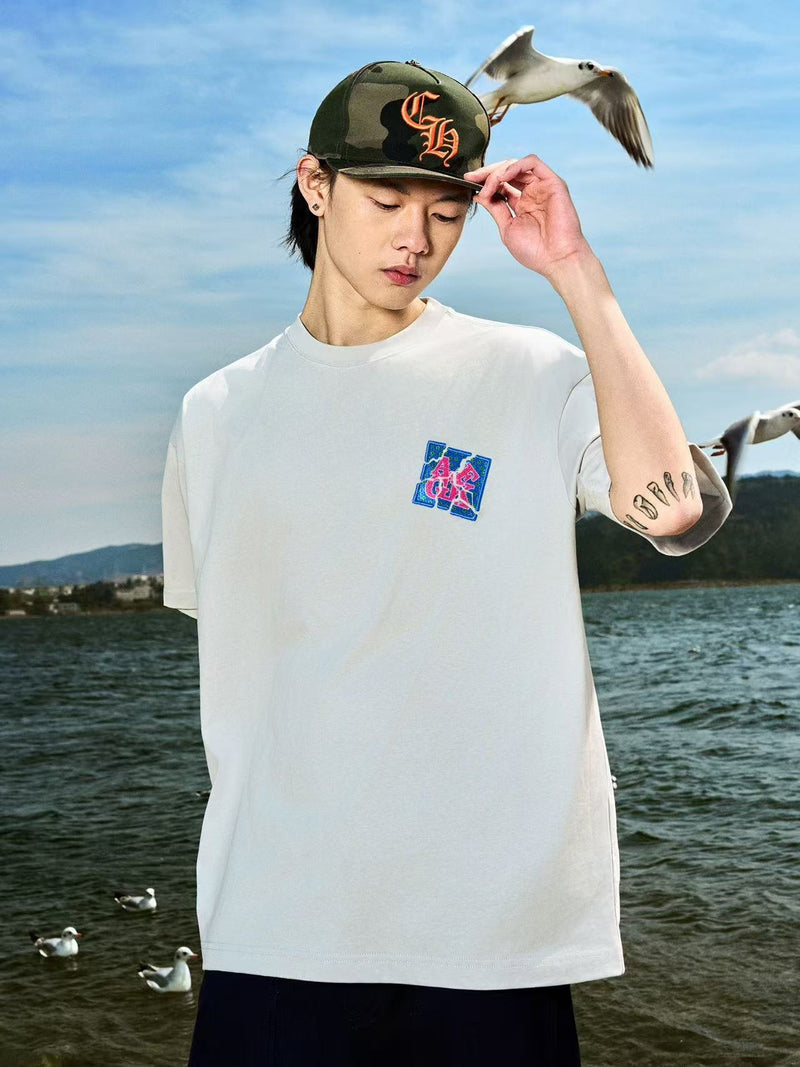 AFGK  Shattered Embroidery Short Sleeve T-Shirt