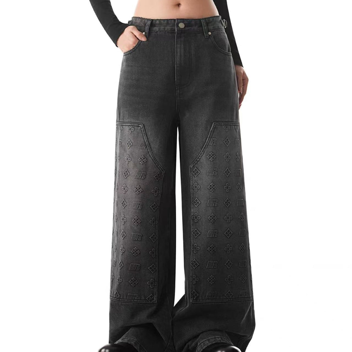 FDR Embossed Jeans For Men and Women