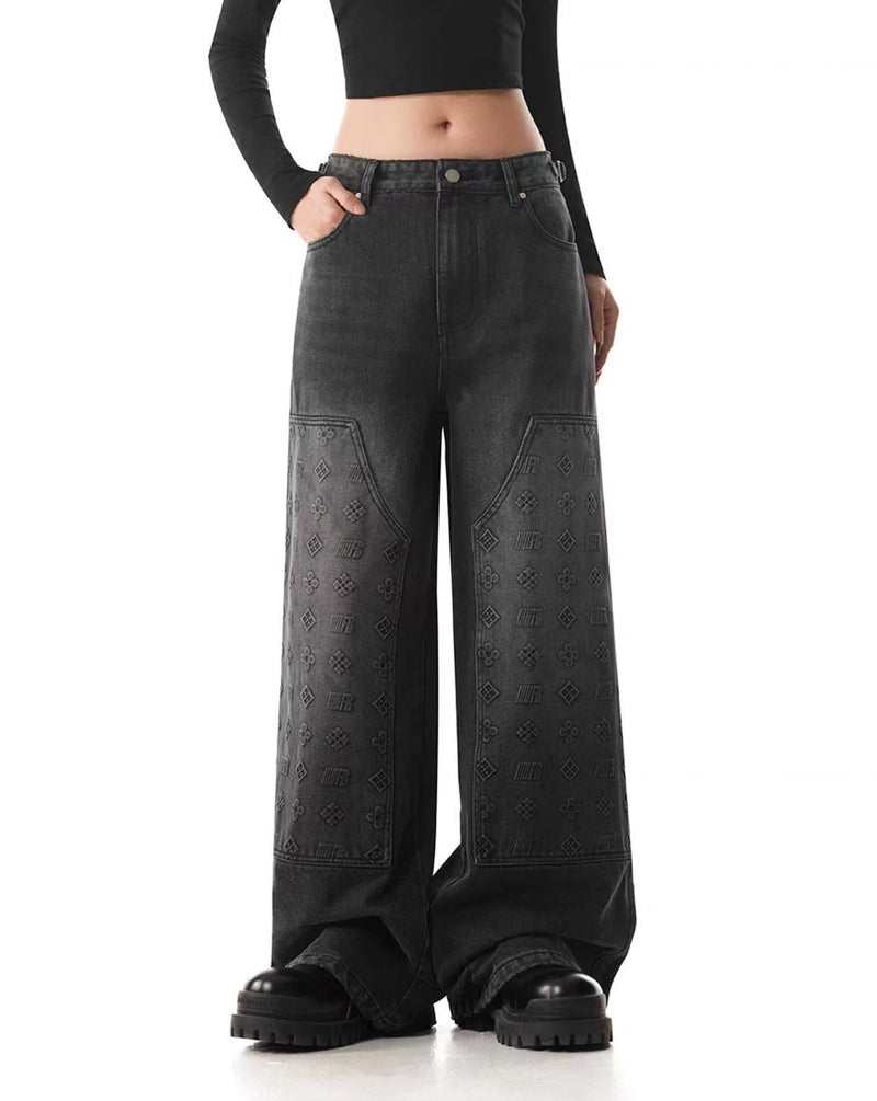 FDR Embossed Jeans For Men and Women