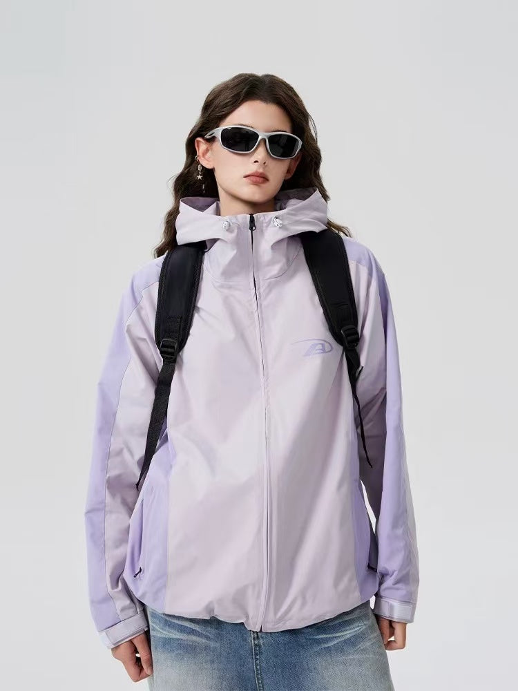 ACHOCK Logo Print Simple Outdoor Jacket