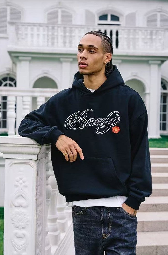 REMEDY Metal Postmark Logo Embroidery Hoodie