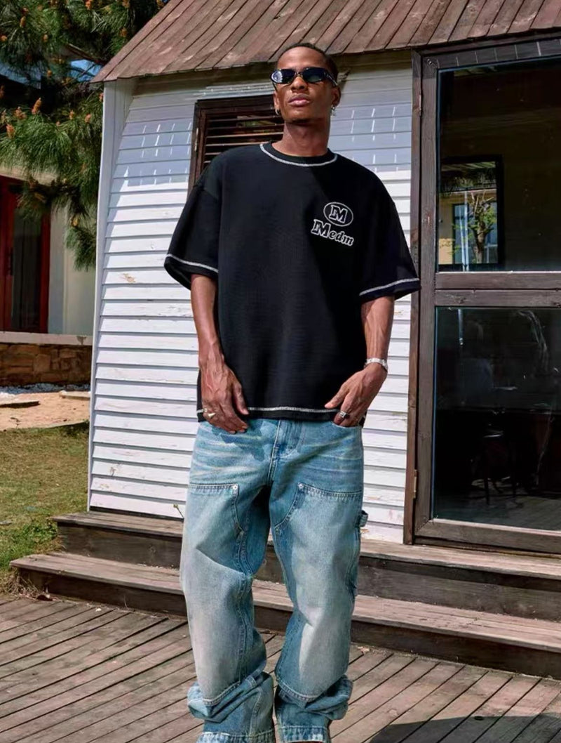 MEDM Waffle Logo Letter T-shirt