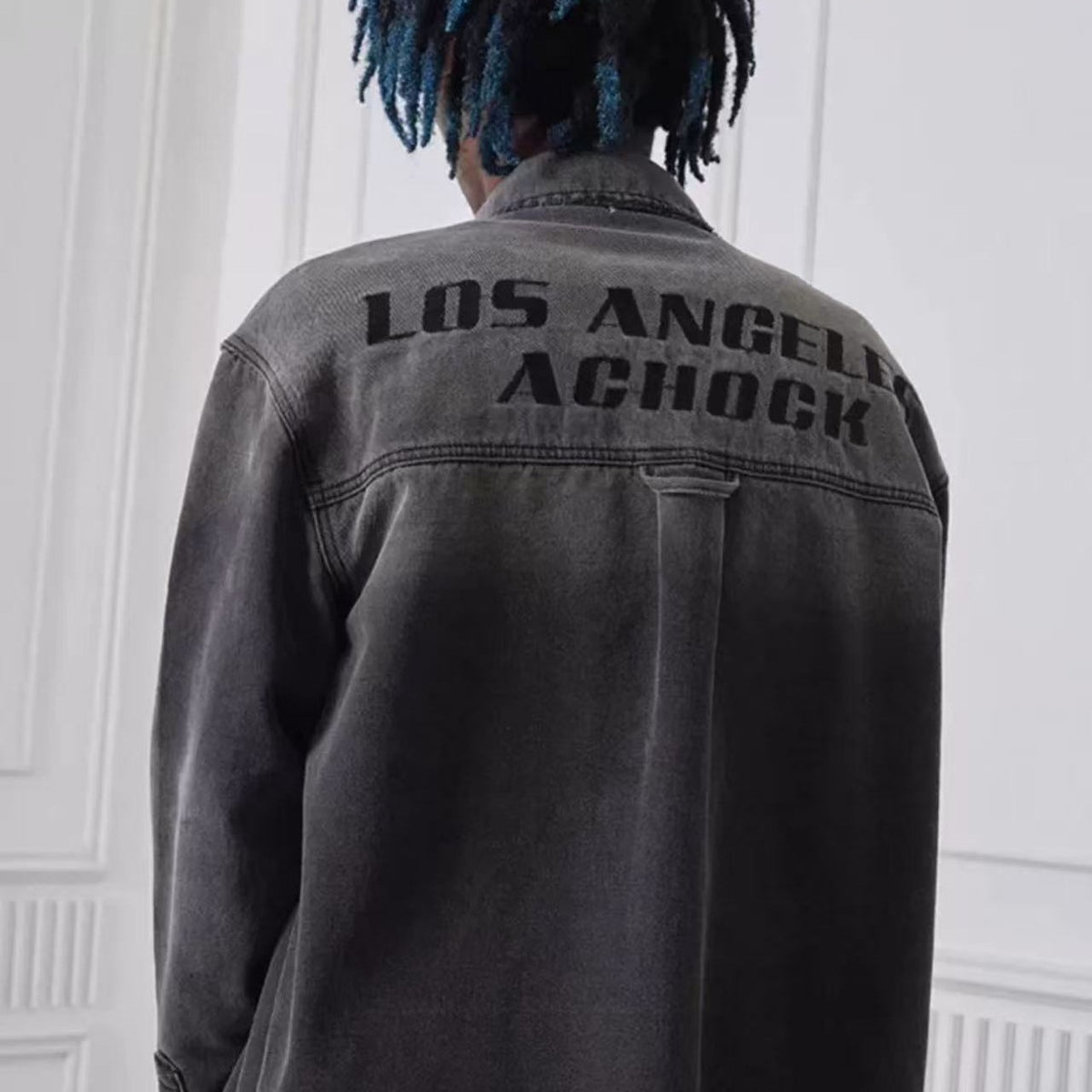 ACHOCK Retro Distressed Denim Jacket