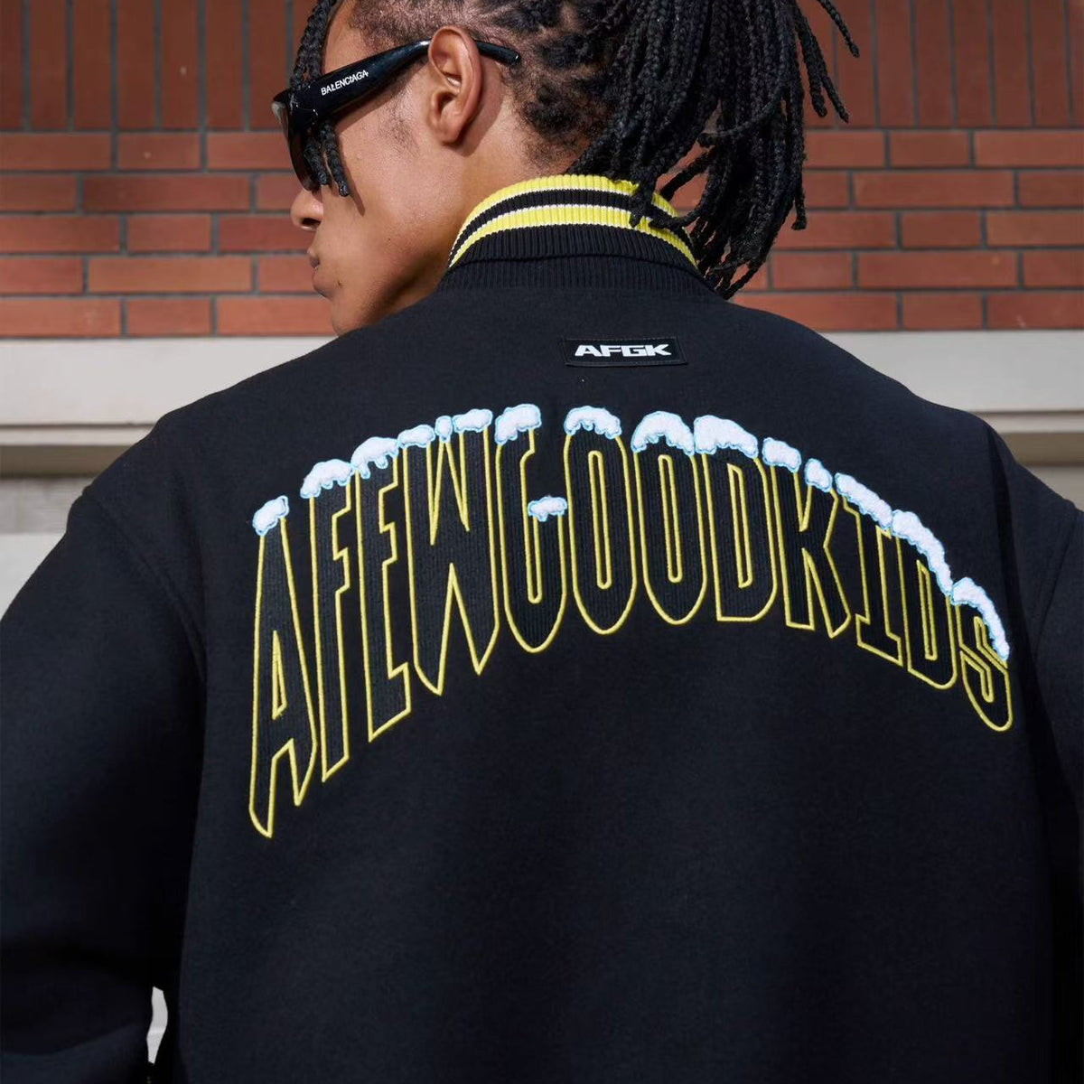 AFGK Yeti Logo Embroidered  Baseball Jacket