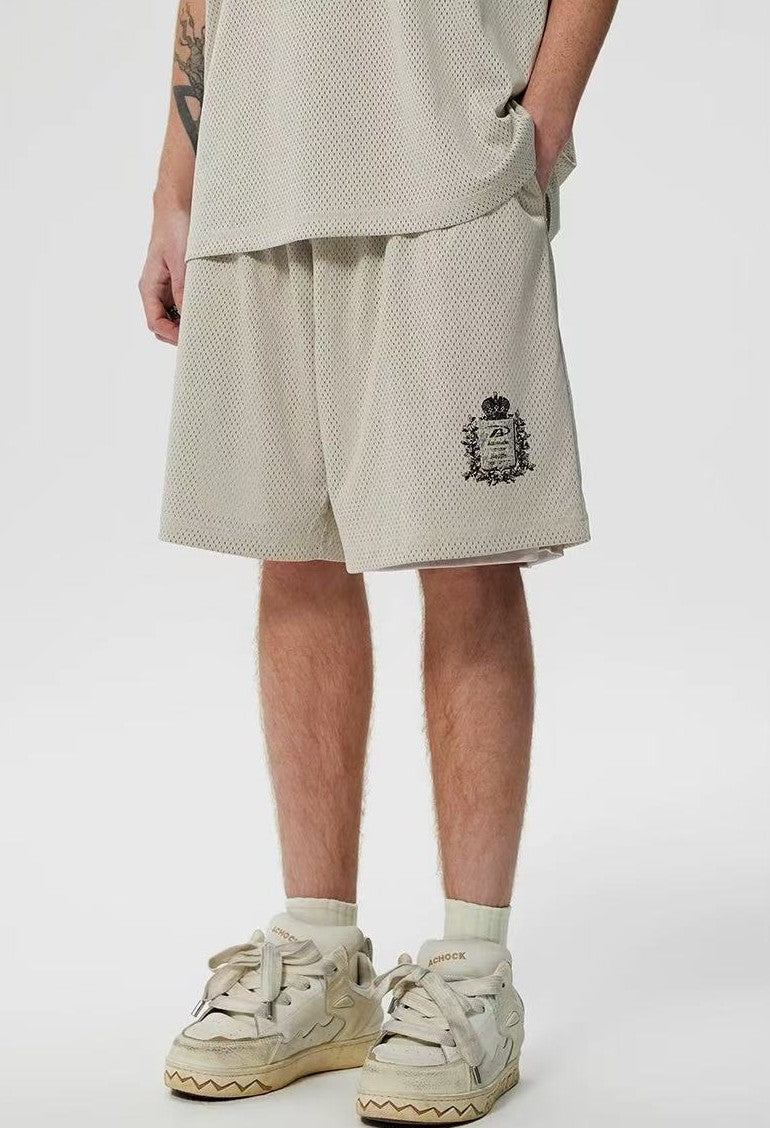 ACHOCK Logo Print Breathable Sports Shorts