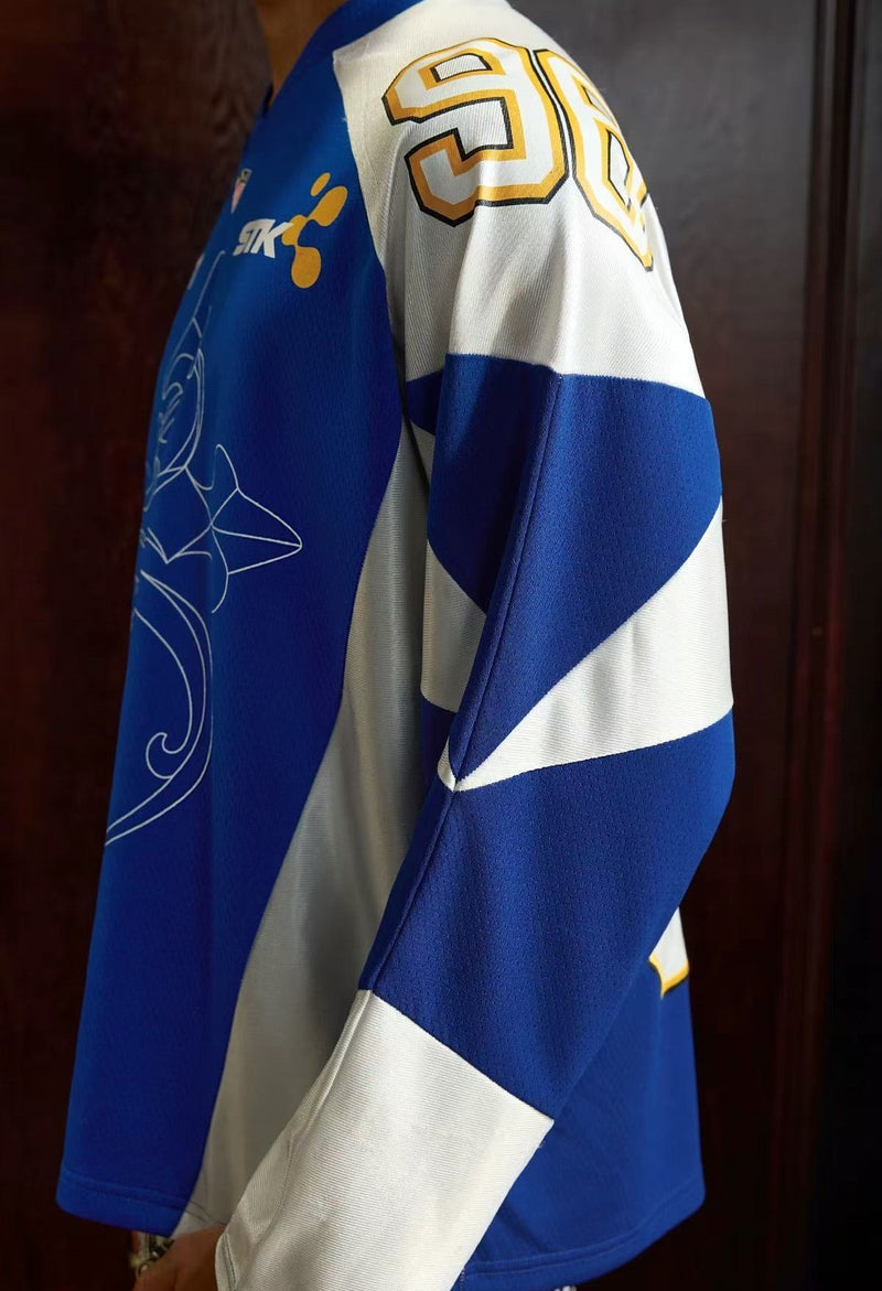 STK Color-Blocked Mesh Ice Hockey Long-Sleeve T-Shirt