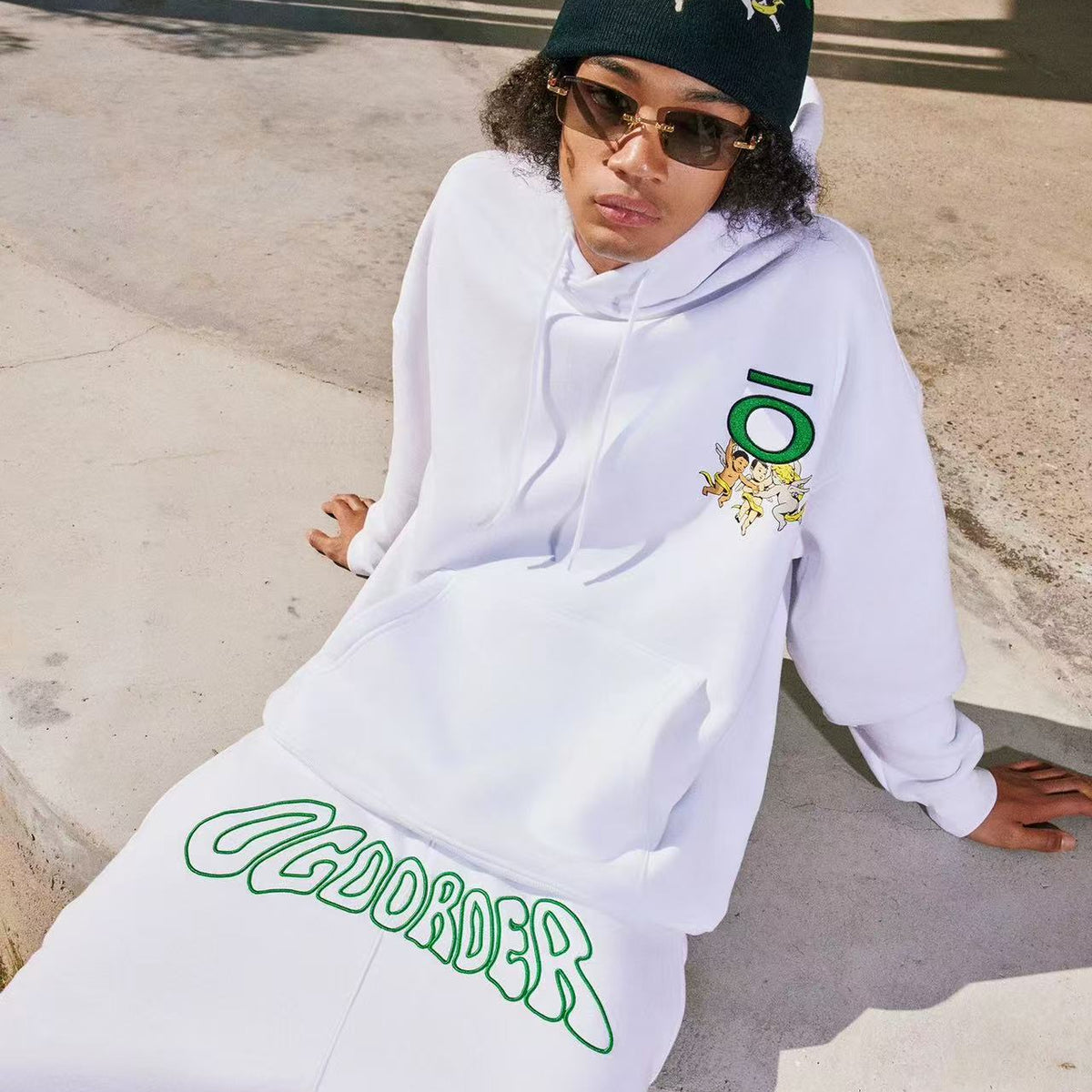 AFGKxOO Letter Embroidered Sweatpants