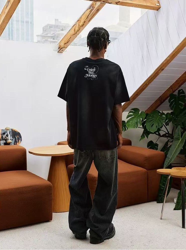 MEDM Angel Butterfly Washed Short Sleeve T-Shirt