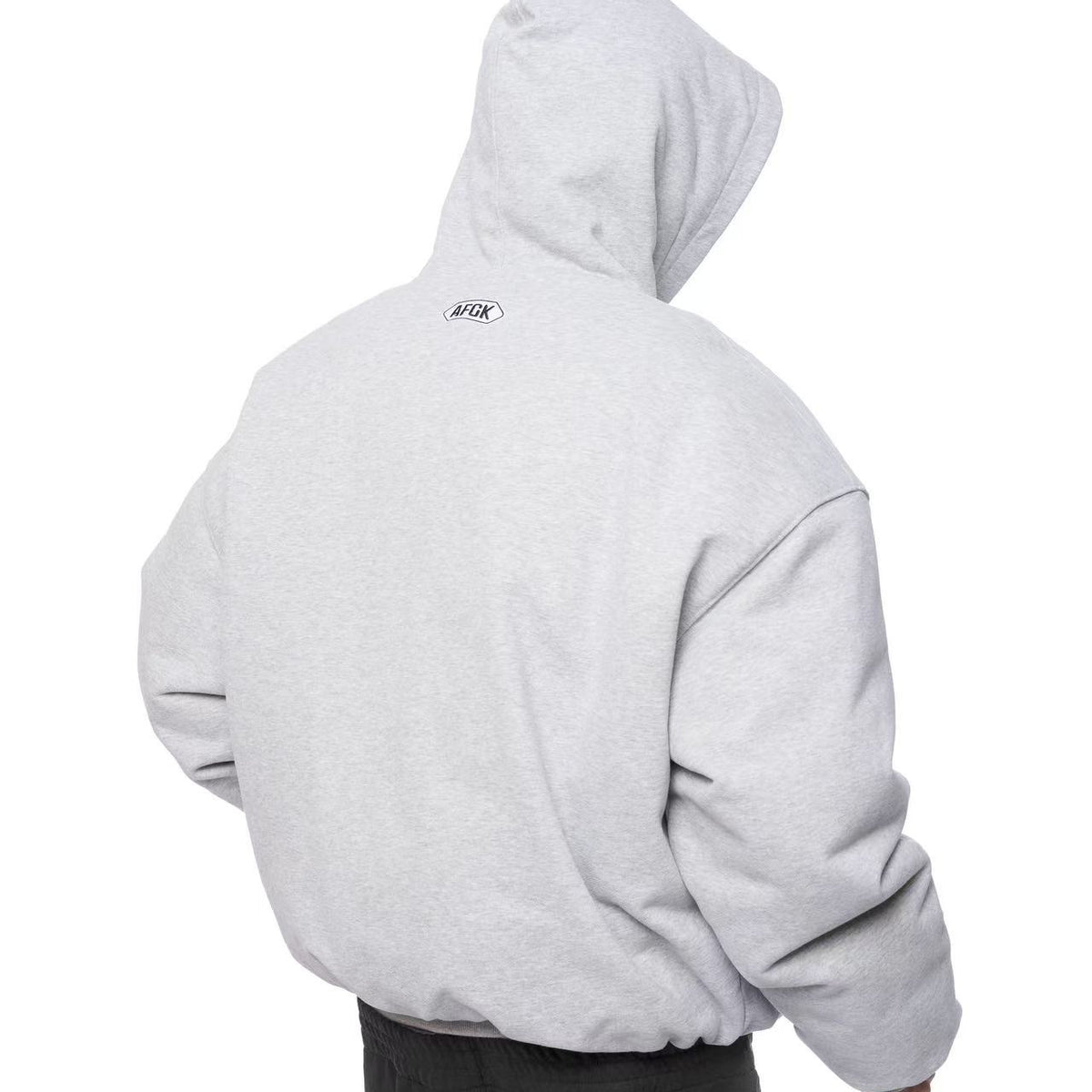 AFGK Badge Embroidered Down Hoodie Jacket