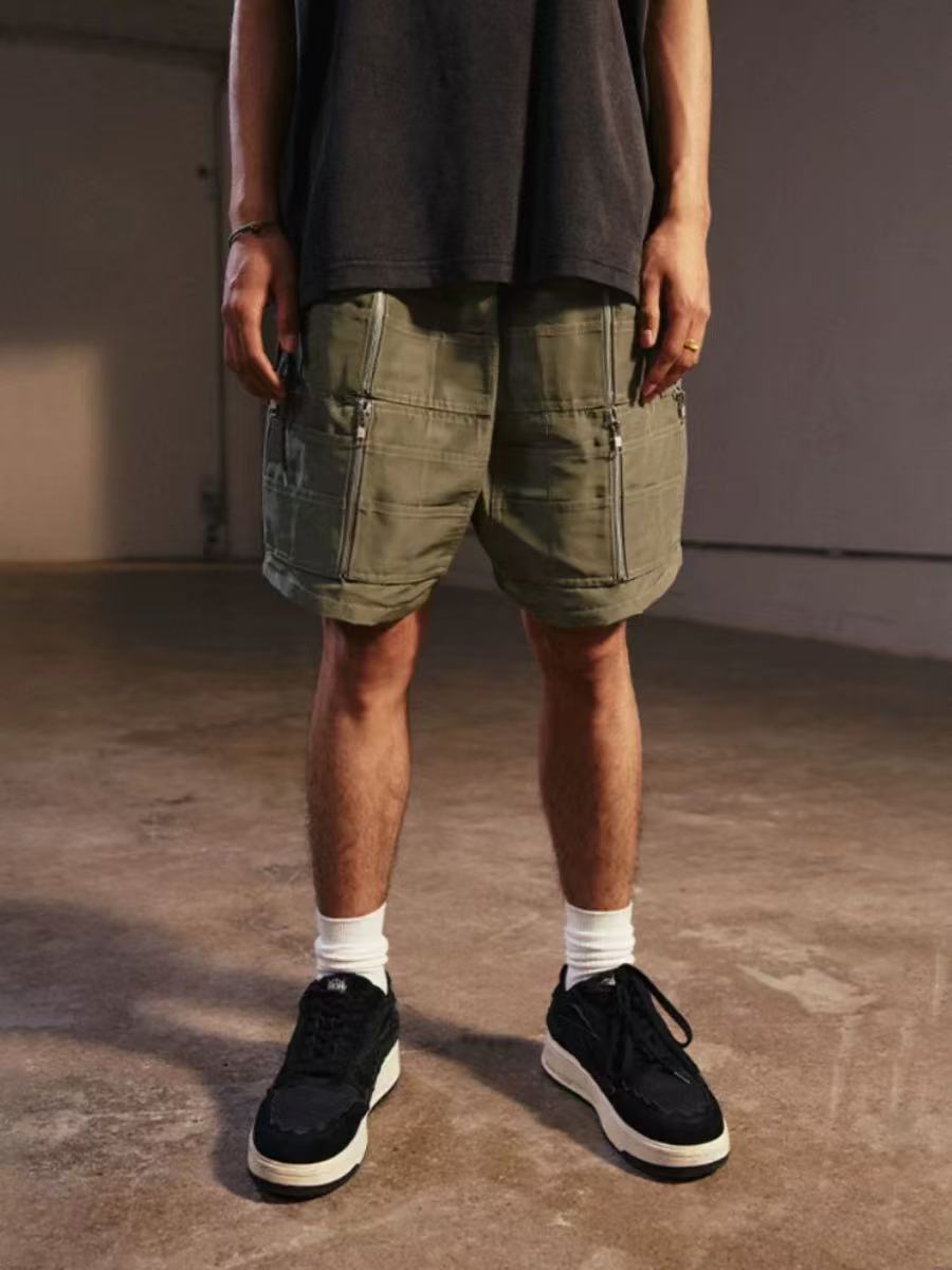 REMEDY Reversible Multi-pocket Zipper Cargo Shorts