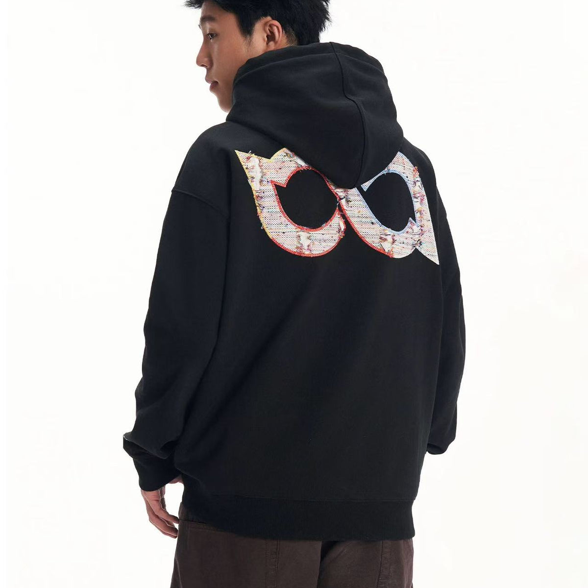 BIPOLAR Rainbow Tassel Appliqué Embroidered Hoodie